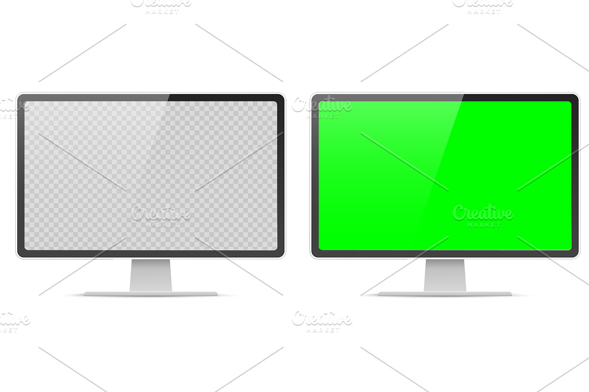 Realistic monitor mockup with, a Technology Illustration by Vectorbuum
