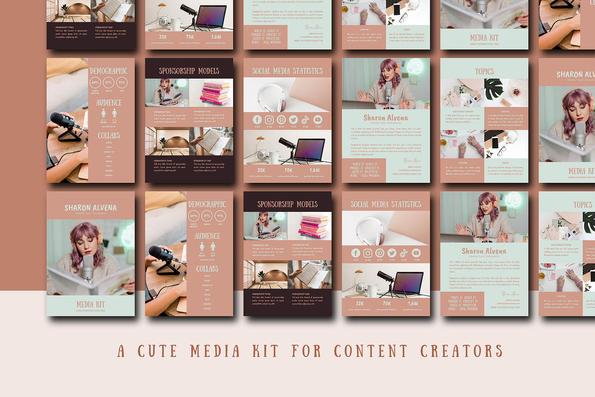 MEDIA KIT CANVA TEMPLATE, a Marketing Template by The Little Lily Studio (Photo 4 of 5)