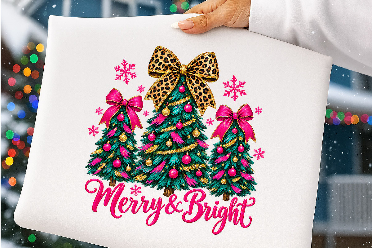 Christmas Merry & Bright Tree PNG, a Work Illustration by SinaCreation (Photo 4 of 6)