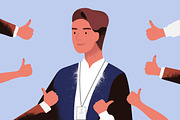 Public recognition concept set, a Person Illustration by Good Studio (Thumbnail 5 of 5)