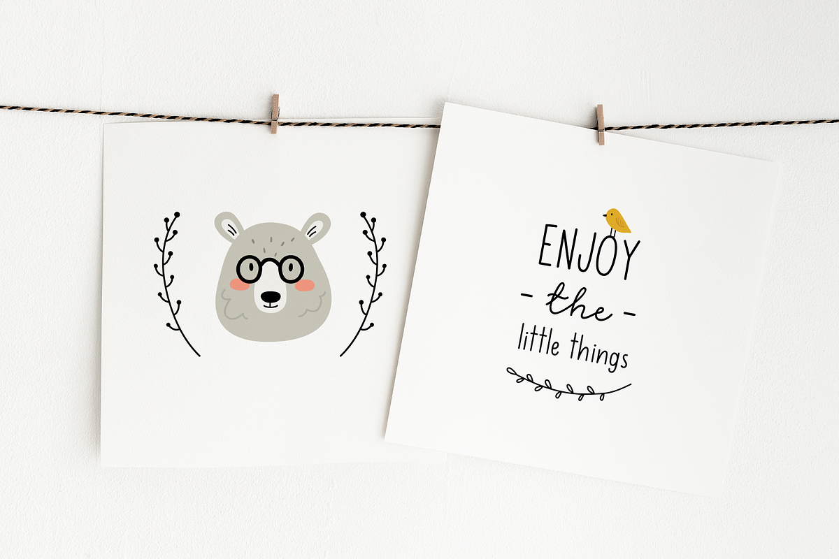 Friendly bear | Font duo, a Script Font by AngelinaKovel (Photo 12 of 15)