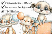 Whimsical Meerkat Clipart, an Illustration by Libby Wishes (Thumbnail 3 of 7)