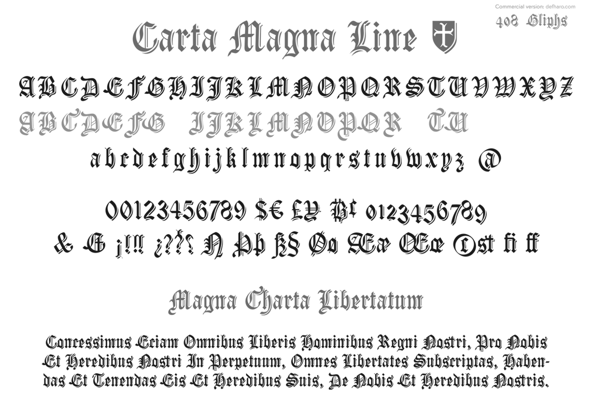 Carta Magna, gothic fonts preview 5