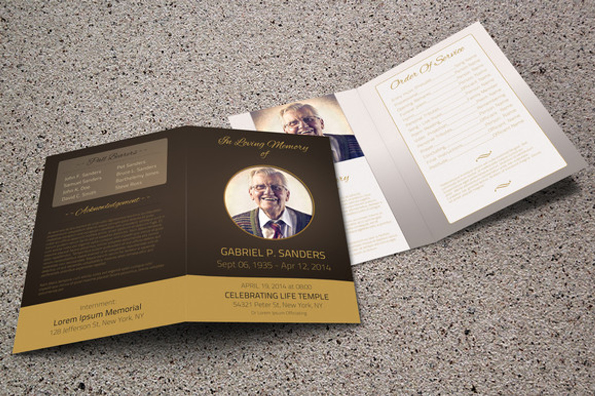 Funeral Program Template - Bi-Fold, a Brochure Template by Visual Impact (Photo 3 of 4)