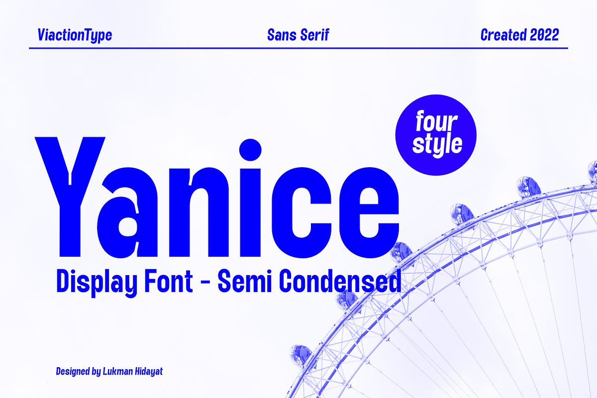VT Yanice - Display Semi Condensed, a Sans Serif Font by ViactionType (Photo 1 of 15)