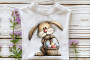 Whimsical Easter Bunny Clipart, an Illustration by OK Design (Thumbnail 5 of 6)