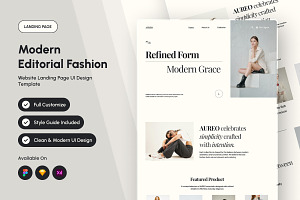 Aureo – Modern Fashion Landing Page, a Landing Page Template by trabaskriya
