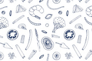Wok food cards, seamless patterns, a Food Illustration by Good Studio (Thumbnail 9 of 13)