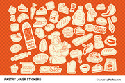 Pastry Lover Stickers, a Solid Icon by Pixflow (Thumbnail 1 of 6)