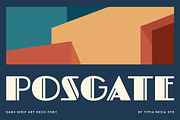 Postgate - Modern Art Deco Sans Font, a Sans Serif Font by Typia Nesia (Thumbnail 1 of 13)