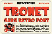 Tronet - Sans Retro Font, a Sans Serif Font by MaikoHatta (Thumbnail 1 of 9)