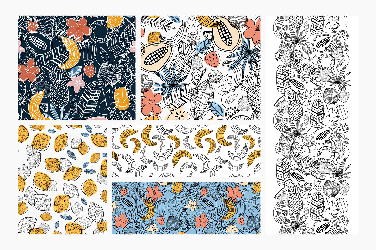 Tropical fruit illustrations, a Decorative Illustration by adehoidar (Photo 2 of 6)