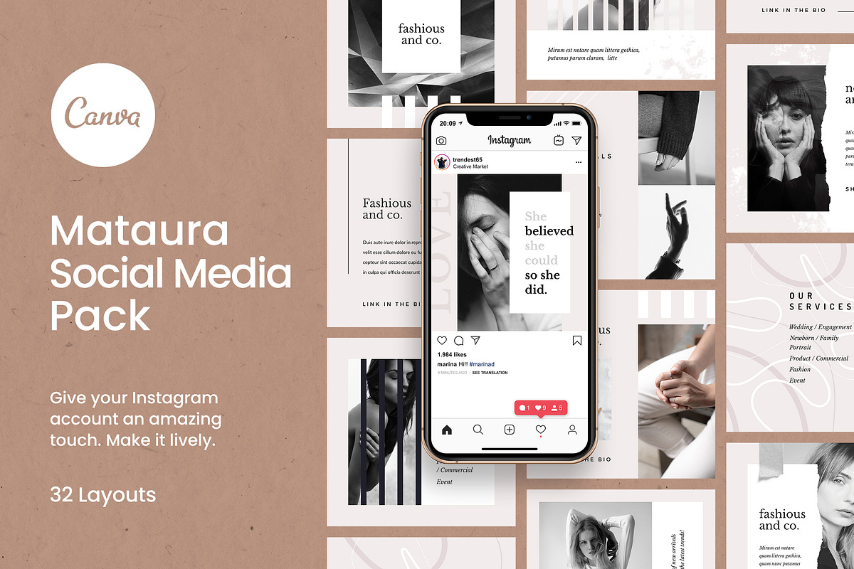 Mataura - Social Media Pack, a Social Media Template by Crevo Studio (Photo 1 of 11)