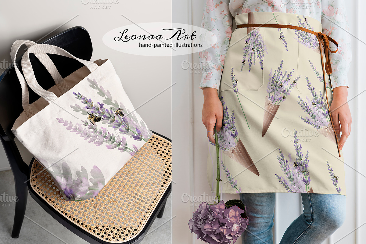 Lavender Clipart Set, a Seasonal Illustration by Leonaa art (Photo 6 of 8)