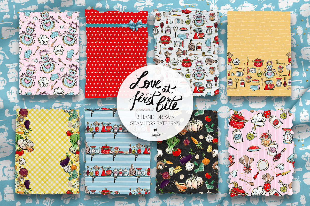 Cooking Kitchen Seamless Patterns, a Pattern Graphic by KaramfilaS (Photo 15 of 17)