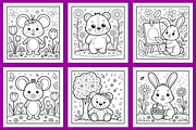 Floral Doodle Spring Coloring Pages, a Decorative Illustration by Coco Bloom (Thumbnail 3 of 5)