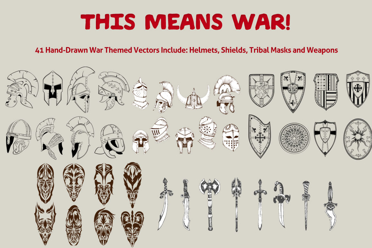 This Means War! 41 War Theme Vectors