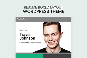 Resume Boxed – CV WordPress Theme, a WordPress Template by Pixflow