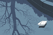 Puddle.Vector engraving, an Object Illustration by Vector Engraving (Thumbnail 5 of 7)