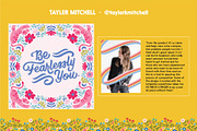 Folksy Florals Drawing Templates, an Illustration by On the Mark Designs (Thumbnail 12 of 15)