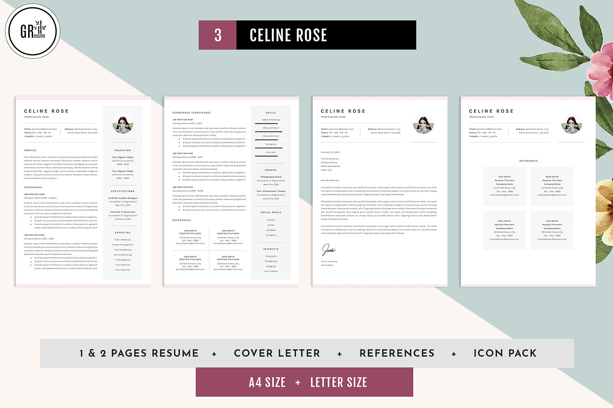 CV Resume Template Bundle Vol 5, a Resume Template by GResume (Photo 4 of 8)