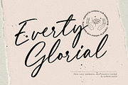 Everty Glorial Script, a Script Font by Cotbada_studio (Thumbnail 1 of 8)