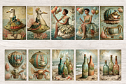 SURREAL RETRO BEACH JUNK JOURNAL, a Decorative Illustration by Daring Digies (Thumbnail 2 of 8)