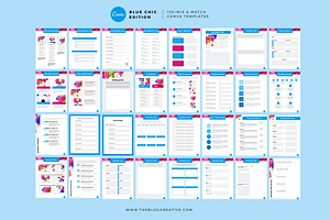 Blue Chic Workbook Canva Template