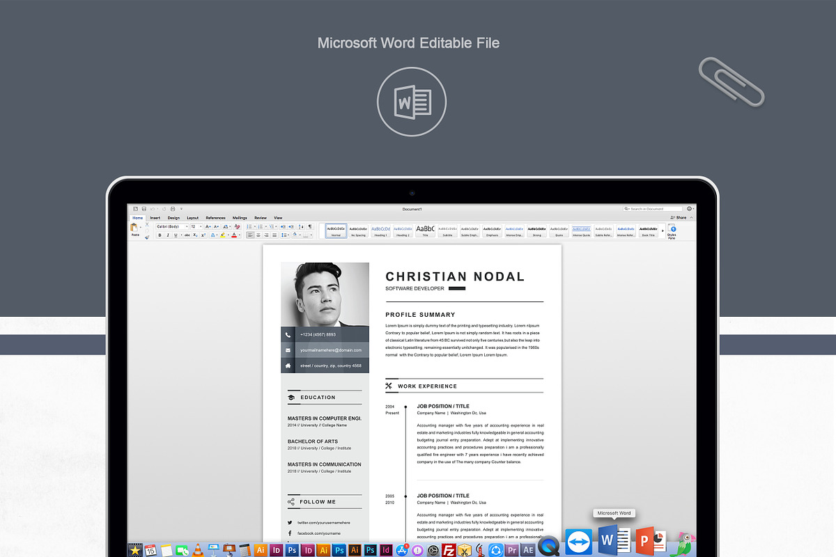 Resume Template, a Resume Template by ResumeInventor (Photo 5 of 6)