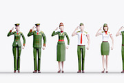 Low Poly Airline Crew Pack, a Characters & Person 3D Model by Studio Ochi (Thumbnail 9 of 13)