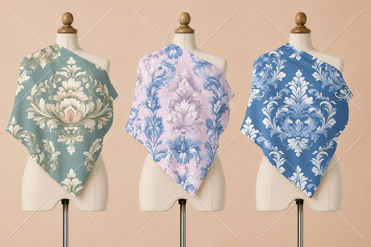 Damask Vintage Seamless Patterns, a Pattern Graphic by Canvas Craft (Photo 7 of 9)