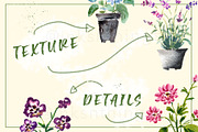 Watercolor Garden Pot Plants, an Illustration by Inksnthings (Thumbnail 4 of 6)