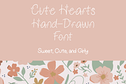 Cute Hearts Hand-Drawn Font, a Handwritten Font by RoxyStudioCo (Thumbnail 1 of 10)