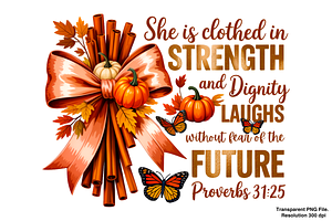 Proverbs She is Clothed PNG, a Graphic by Clipart Bloom