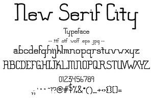 Font New Serif City Modern Cute