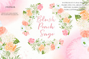 Blush Peach Sage flowers, a Texture Illustration by LABFcreations (Thumbnail 5 of 13)