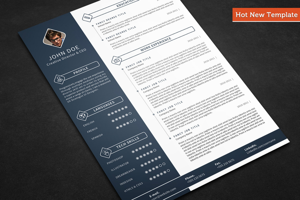 Smasher CV Resume, a Resume Template by CodePower (Photo 3 of 5)