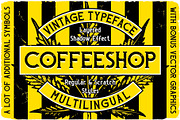 Coffeeshop Label Font, a Blackletter Font by VozzyStock (Thumbnail 1 of 7)