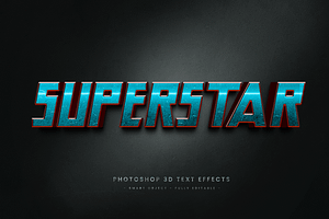 Superstar Text Effect PSD