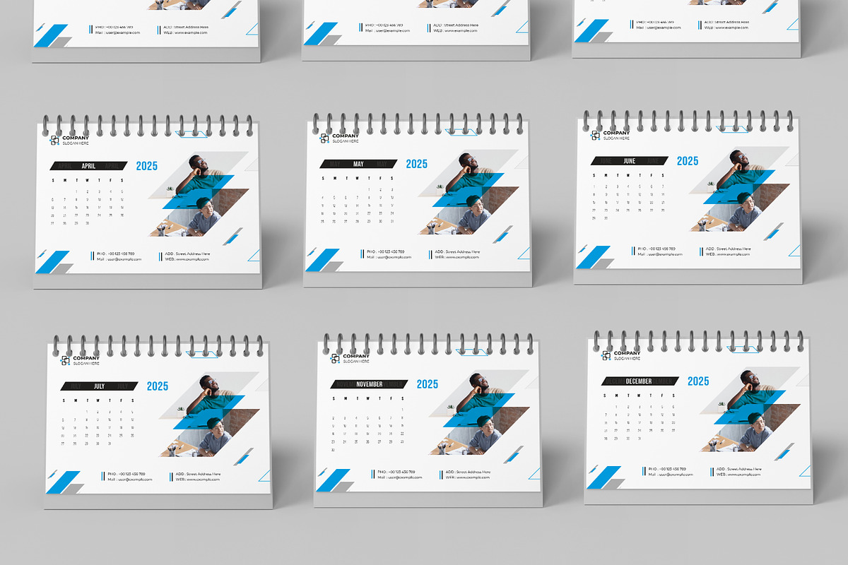 Desk Calendar 2025, a Stationery Template by MightyDesign (Photo 4 of 7)