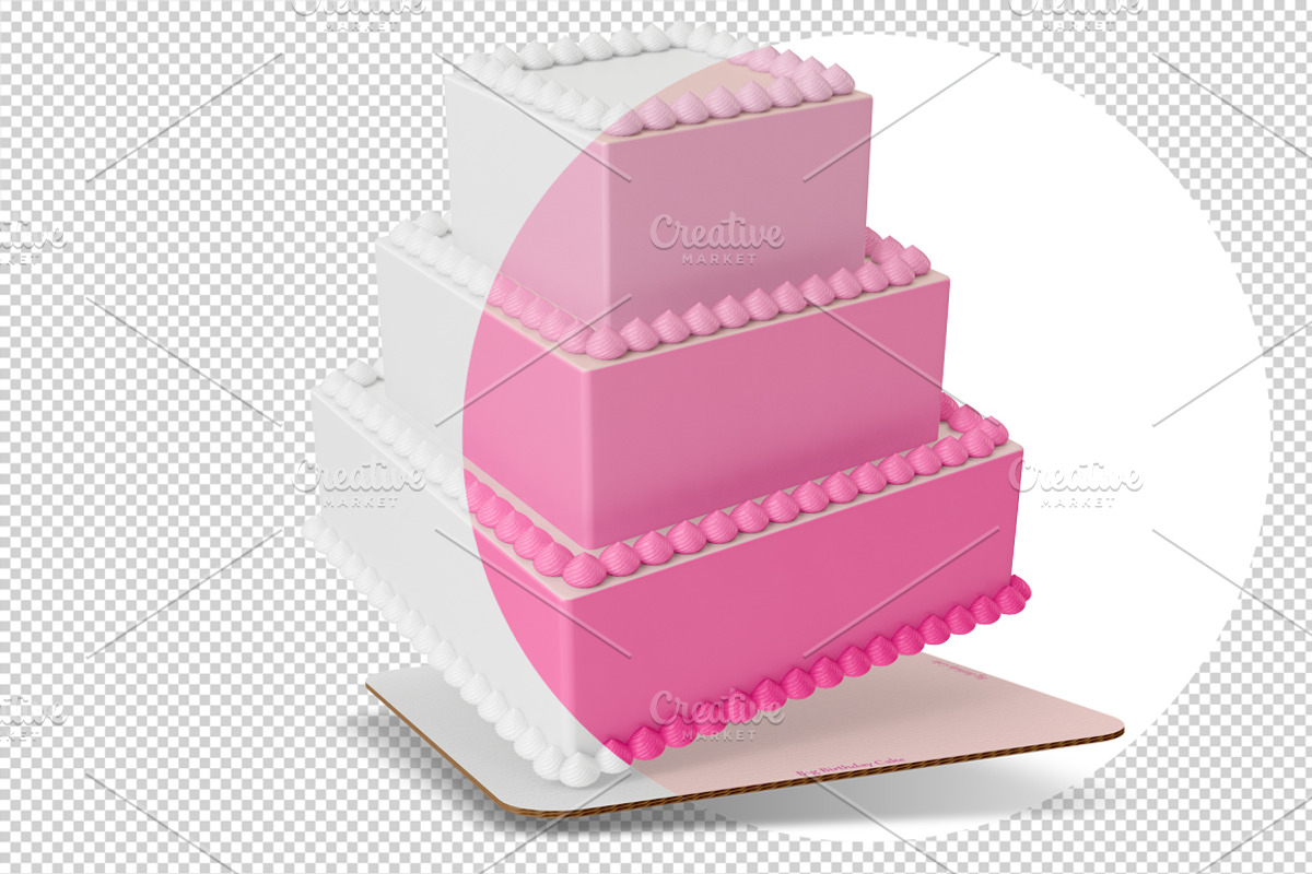 Tiered cake Mockup set. PSD mockup., a Product Mockup by NatalyaZelenova (Photo 4 of 6)