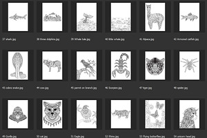 150 Animals For Adult Coloring Book