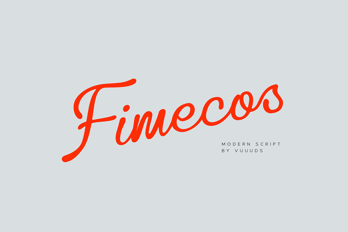 Fimecos Font, a Script Font by vuuuds (Photo 1 of 10)