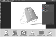Drawstring Bag Isometric View PSD, a Product Mockup by Bruno's Shop (Thumbnail 2 of 3)