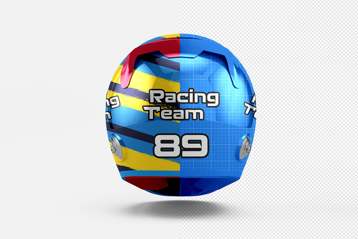 Helmet Mockup - 4 views, a Merchandise Mockup by Illusiongraphic (Photo 8 of 18)