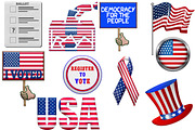 Voting (USA Elections) Clip Art, an Illustration by FrankiesDaughtersDesign (Thumbnail 4 of 5)