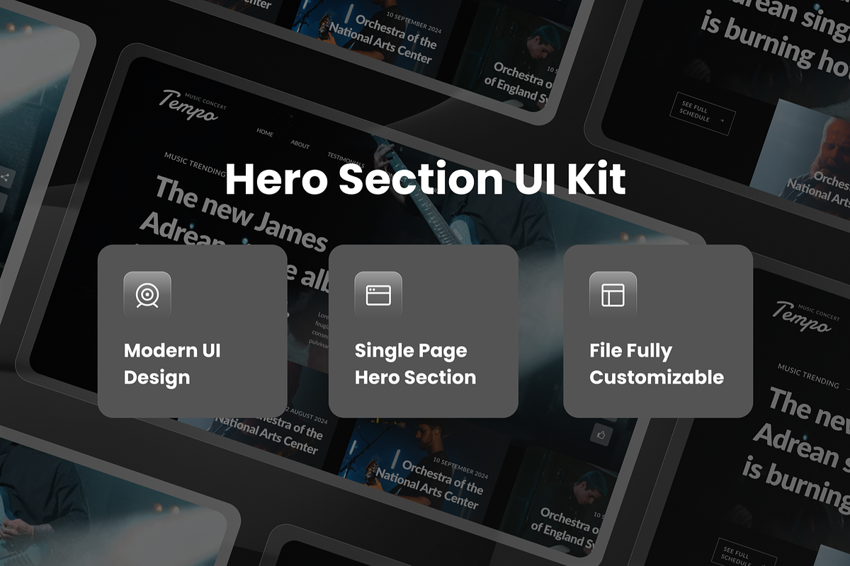 Music Concert Promotion Hero Header, a Templates & Theme by SquidPixey (Photo 2 of 2)