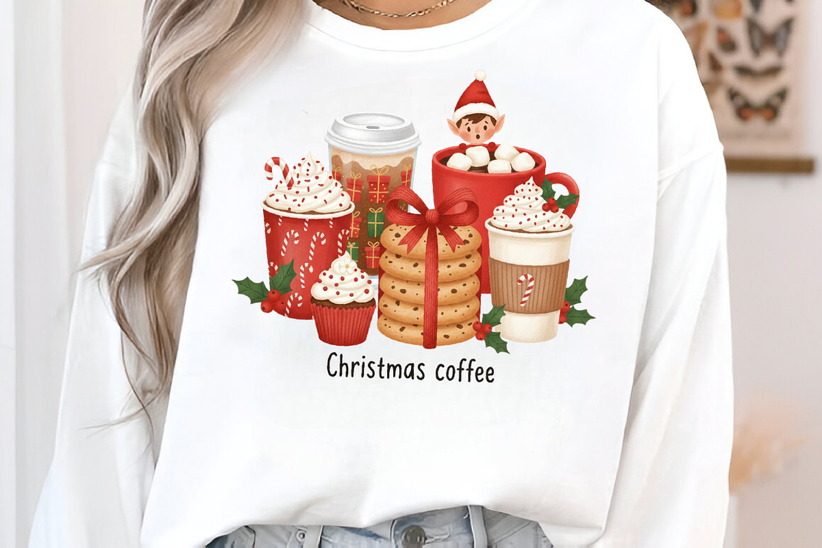 Christmas Coffee Sublimation PNG, an Illustration by Craft Nest (Photo 2 of 6)