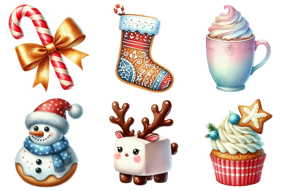 Sweet Christmas Clipart Bundle, an Illustration by Daily.Designs (Photo 2 of 5)