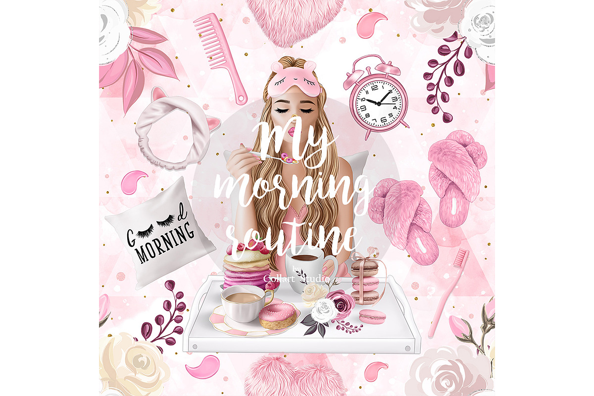 Breakfast digital paper, morning, a Pattern Graphic by Collart Studio (Photo 5 of 6)